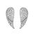 Sterling Silver Jewellery: Crystal-Embellished Angel Wing Stud Earrings