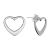 Sterling Silver Heart Outline Studs
