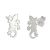 NEW Sterling Silver Jewellery: Small Flat Gecko Stud Earrings