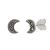 NEW Sterling Silver Jewellery: Small Marcasite Crescent Moon Stud Earrings