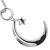 NEW Sterling Silver Jewellery: Crescent Moon and Star Pendant (13mm x 24mm incl Bale)