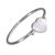 Sterling Silver Jewellery: Charming Mother of Pearl Heart Stacking Ring