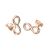 Rose Gold Plated: Sterling Silver Figure Eight Stud Earrings 