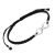 Black Cord and Sterling Silver Infinity Bracelet york jewellery
