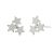 NEW Minimalist Sterling Silver Jewellery: Tiny Triple Star Constellation Earrings