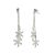 Beautiful Sterling Silver Jewellery: Dangly Chain Earrings with Snowflake Drops 