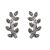 NEW Sterling Silver Jewellery: Marcasite Embellished Leafy Branch Stud Earrings (9mm x 18mm) (E643)