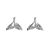 Simple Sterling Silver Jewellery: Dainty Curved Mermaid Tail Stud Earrings