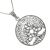 Celtic Sterling Silver Jewellery:  27mm Round Pendant with Tree of Life and Triquetra Design (n11)