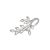 Elegant Sterling Silver Jewellery: Leafy Branches Design Ear Cuff (13mm x 10mm) (E393)