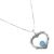 Sterling Silver Jewellery: Simple Turquoise and Loveheart Pendant 