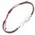 Sterling Silver Jewellery: Adjustable Burgundy Cord Bracelet with Silver Infinity and Handwriting Style 