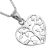 Sterling Silver Jewellery: Tree in Heart Design Pendant (15mm x 20mm) (N351)