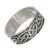 Sterling Silver Jewellery: Chunky 8mm Oxidised Band with Celtic Knotwork Design (SR40)