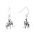  Quirky Sterling Silver Jewellery: Elephant Drop Earrings (12mm x 24mm) (E208)