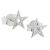 Sterling Silver Jewellery: Pentagram Star Stud Earrings