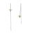 Contemporary Sterling Silver Jewellery: Pull-Through Threader Honeybee Earrings with Gold Plated Detail (85mm Drops) (E56)