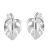 Sterling Silver Jewellery: Curving Chunky Leaf Design Stud Earrings 