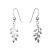 Sterling Silver Jewellery: Small Leafy Branch Drop Earrings