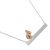 Sterling Silver and Rose Gold: Bar Pendant with Cute Sitting Squirrel