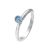 Sterling Silver Stacking Ring With Little Blue Crystal