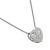 Simple Sterling Silver Jewellery: Delicate Chain Necklace with Tiny Crystal Heart (N134)