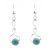 Sterling Silver Jewellery: Twisted Drops with Turquoise Beads