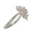 SALE Sterling Silver Jewellery: Matt Silver Statement Petalled Ring with Textured Finish 