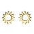Gold Plated Sterling Silver 11mm Sunshine Stud Earrings 