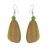 Lovely Fashion Jewellery: Green Wooden Chunky Abstract Earrings (6cm x 2cm) (SB29)A)