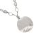 Contemporary Fashion Jewellery: Grey Knotted Cord Necklace and  Large Worn and Scuffed Disc Pendant with Tiny Bumblebee Design (R539)A)