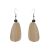Lovely Fashion Jewellery: Cream Wooden Chunky Abstract Earrings (6cm x 2cm) (SB29)D)