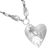 Fashion Jewellery: Grey Knotted Cord Necklace with Large Worn Hammered Silver Heart and Small Bee and Heart Charms (R767)