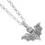 Cute and Small Sterling Silver Oxidised Bat Pendant (12mm x 12mm) (N389)
