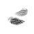 Small Angel Wing Design Sterling Silver Stud Earrings