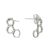 Contemporary Sterling Silver Jewellery: Minimalist Honeycomb Triple Hexagon Stud Earrings