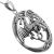 NEW Statement Sterling Silver Jewellery: Oxidised Dragon Pendant (34mm Diameter) (N317)