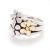 Sterling Silver Jewellery: Silver and Brass Triple Flower Statement Ring