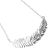 55302N-SS feather Scratched silver finish  Silver indented circle necklace