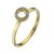 Sterling Silver jewellery: Gold Plated Ring with Crystal Circle Design