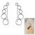 Sterling Silver Jewellery: Delicate Long Hooked Circle Motif Earrings 