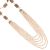 Boho Fashion Jewellery: 101cm Geometric Layered Wooden Statement Necklace in Natural Wood and Cream Hues (EV11)