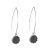 Beautiful Fashion Jewellery: Long Hooked Earrings with Sparkly Blue Druzy Stone (5.5cm x 1.2cm) (I27)B)