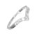 Pretty Sterling Silver Jewellery: Dainty Wishbone Midi or Pinky Ring with CZ Crystals