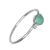 Sterling Silver Jewellery: Simple Stacking Ring with Green Turquoise Dot Design