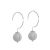 Beautiful Fashion Jewellery: Elegant Round Hooked Earrings with White Howlite Beads (35mm x 10mm) (I22)A)