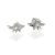 Quirky Sterling Silver Jewellery: Cute Stegosaurus Dinosaur Stud Earrings (6mm x 10.5mm) (E122) 