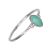 Minimalist Sterling Silver Jewellery: Simple Thin Ring with Turquoise Teardrop Design