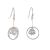Gracee Fashion Jewellery: Delicate Silver Circle and Triangle Earrings with Encased Swarovski  Crystal Elements (3cm Drops) (GR101)S)