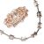 Gracee Fashion Jewellery: Elegant 40cm Necklace with Silver Tubes, Rose Gold Squares and Swarovski Crystal Elements (GR81)A)